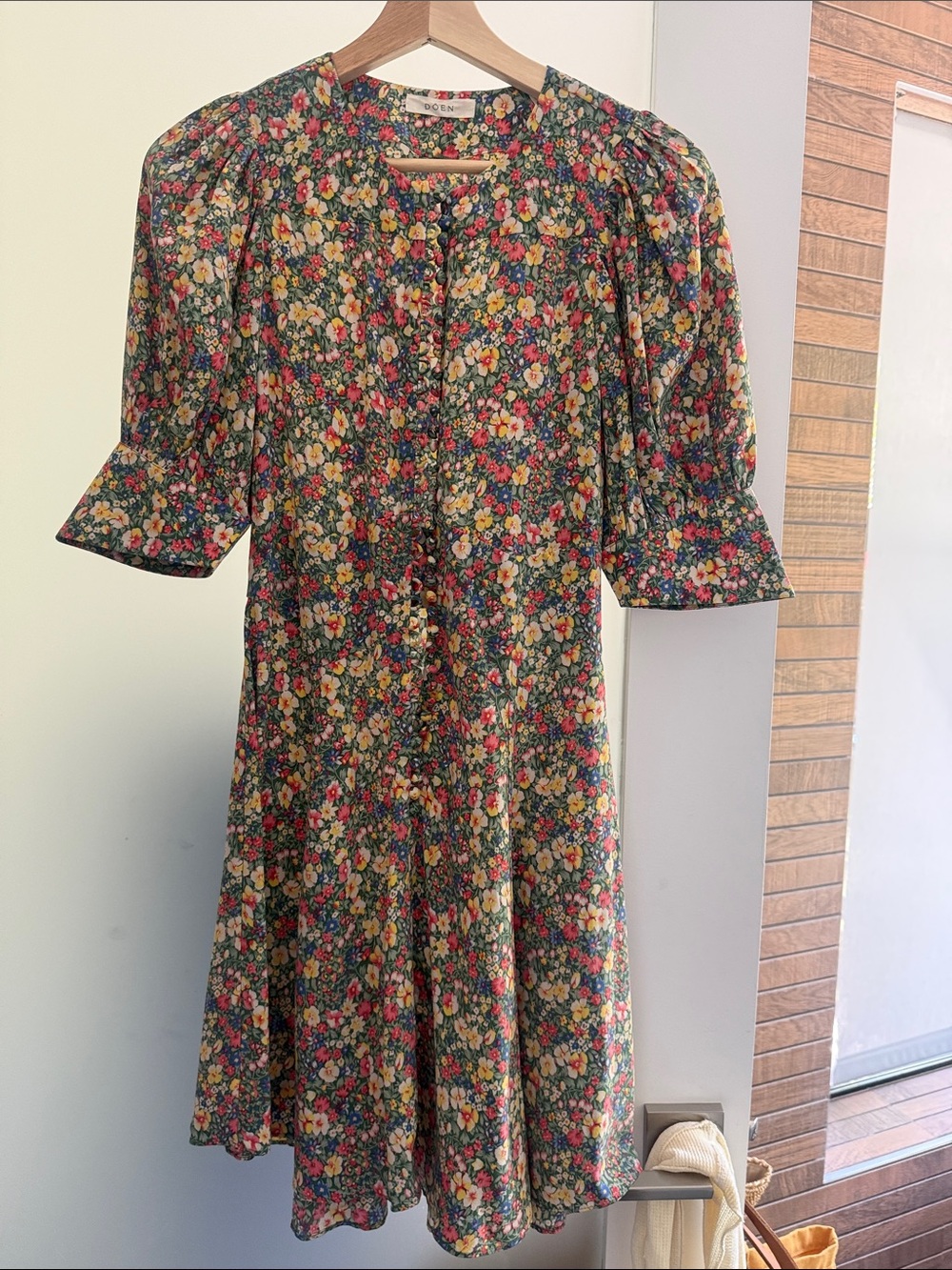 Doen ceres floral silk dress
